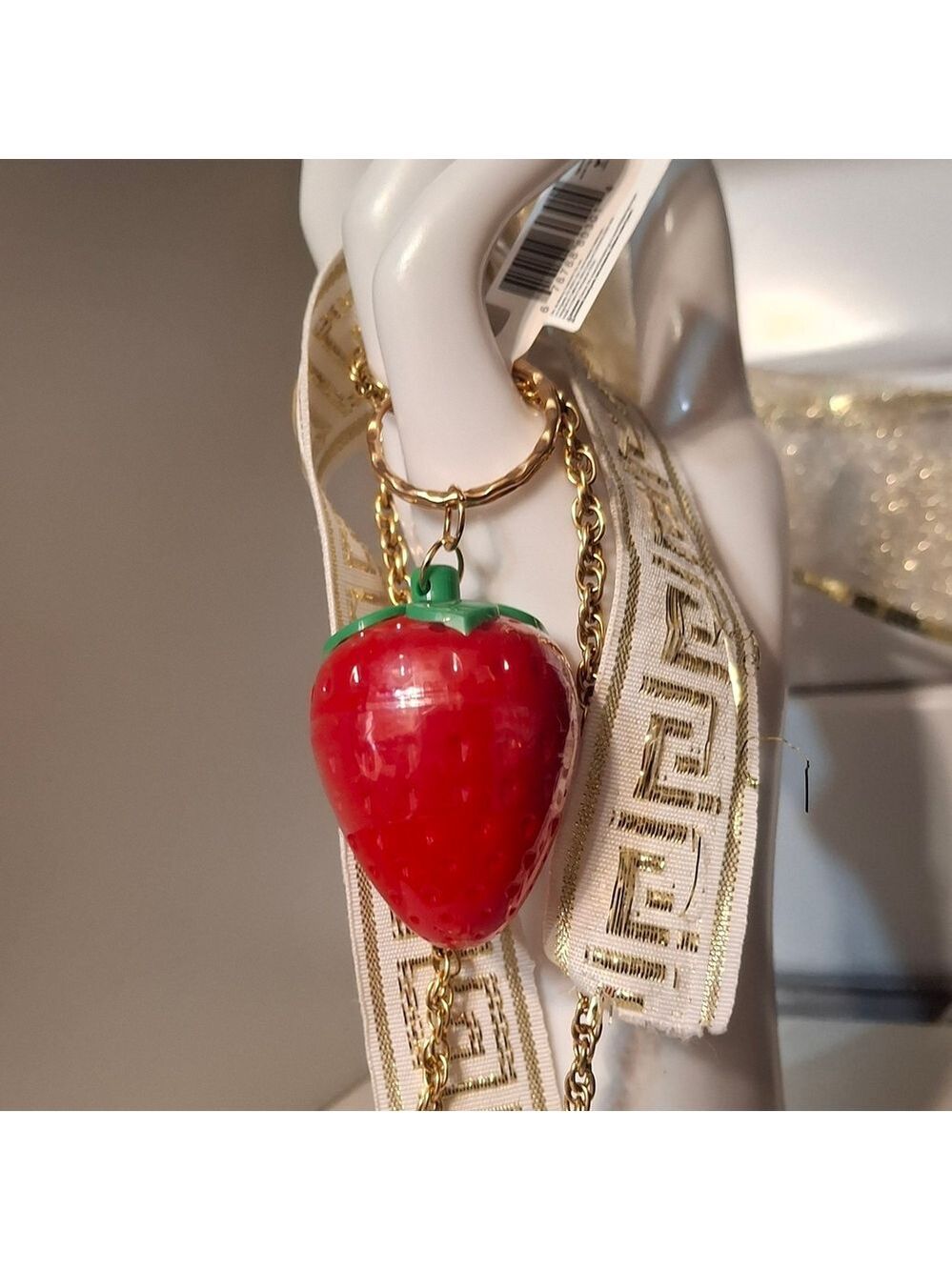 Strawberry Lip Balm Keyring Bag Charm NWT